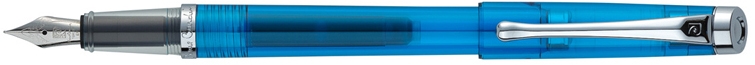 Ручка перьевая Pierre Cardin I-SHARE. Цвет - синий прозрачный.Упаковка Е-2., синий, пластик, нержавеющая сталь