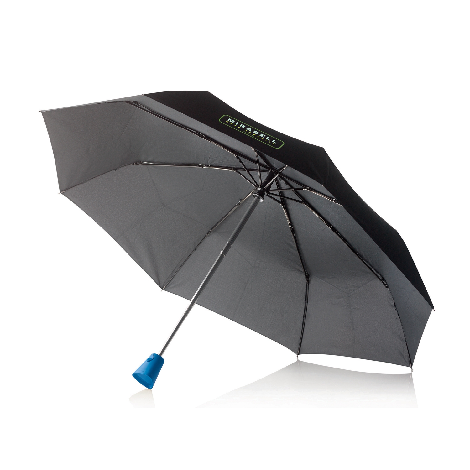 Складной зонт-автомат Brolly, d96 см, синий; черный, rpet; resound™