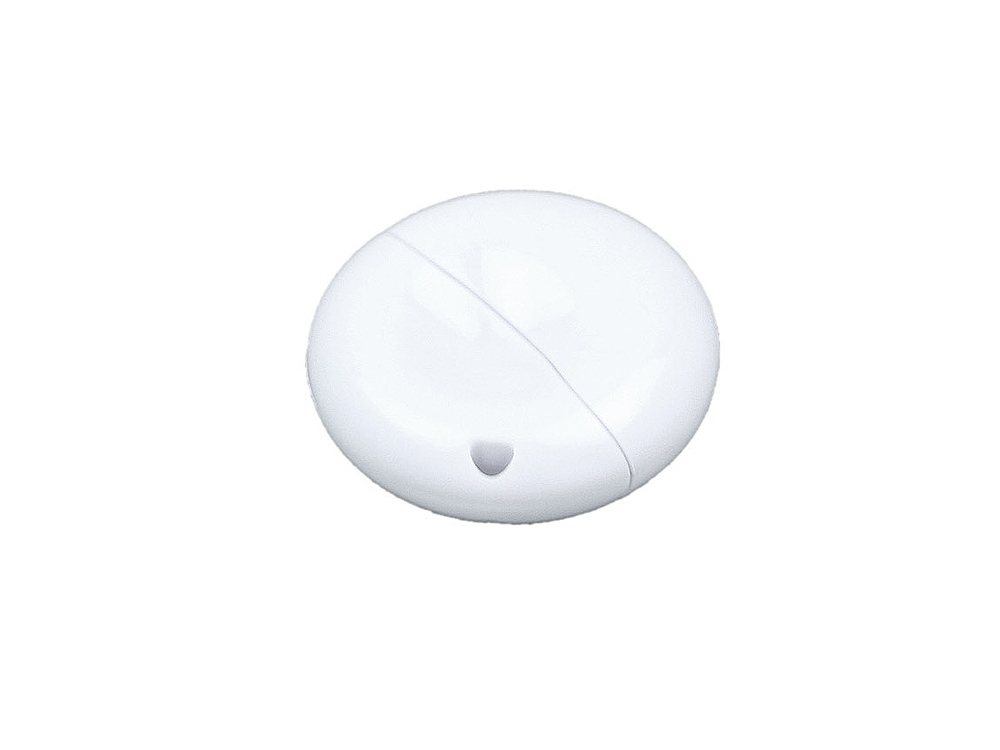 USB 2.0- флешка промо на 32 Гб круглой формы, белый, пластик