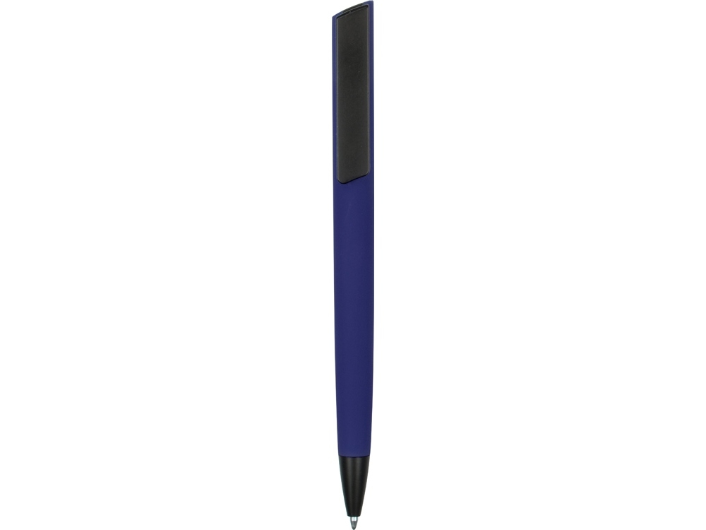 Ручка пластиковая soft-touch шариковая «Taper», синий, черный, soft touch