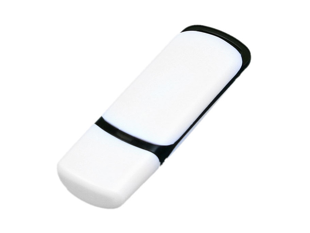 USB 3.0- флешка на 64 Гб с цветными вставками, черный, белый, пластик