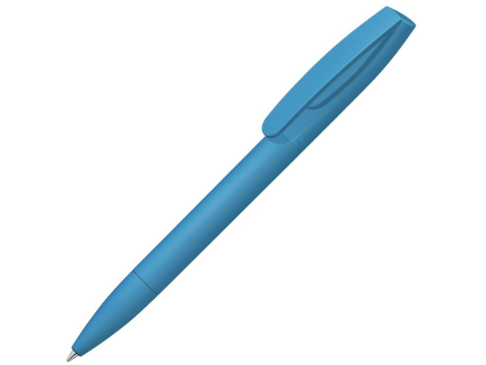Ручка шариковая пластиковая «Coral Gum », soft-touch, голубой, soft touch