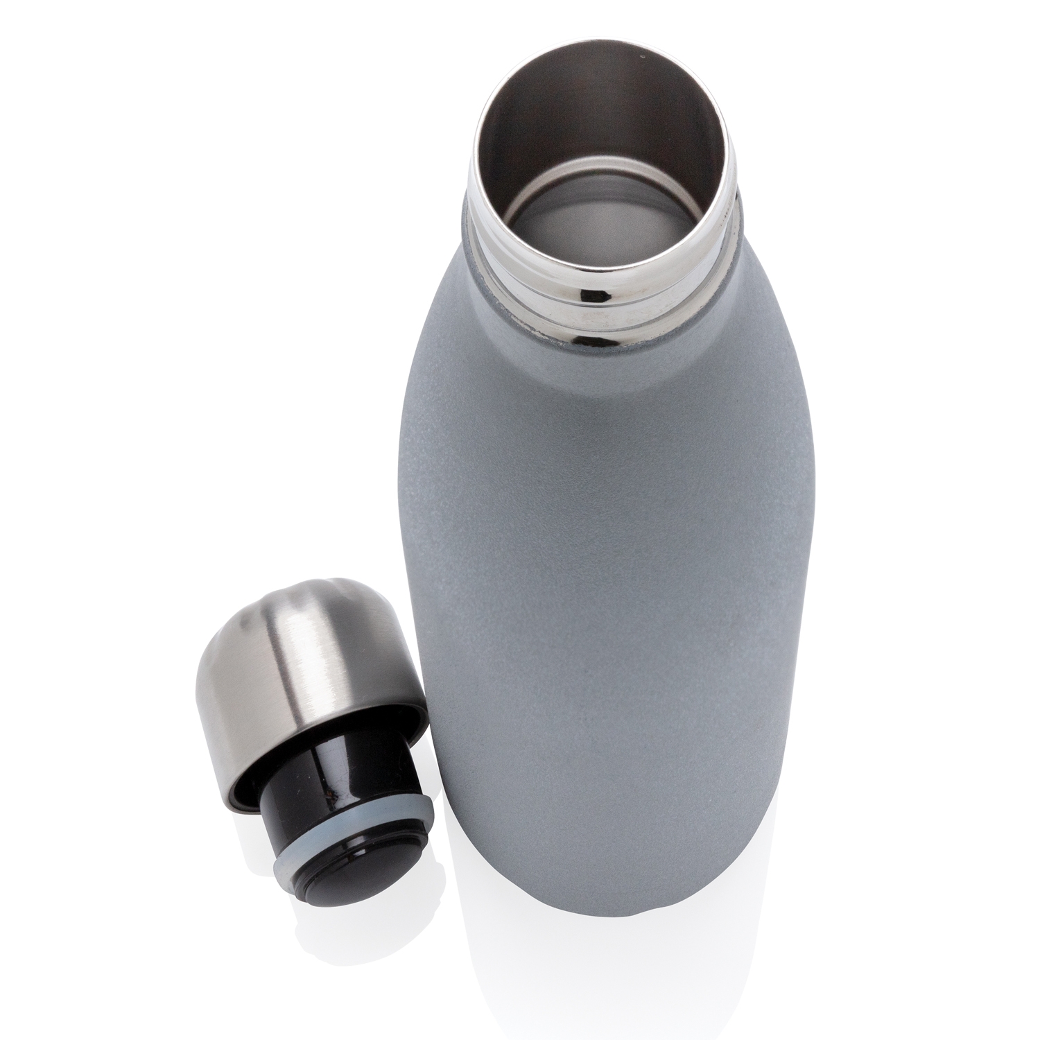 Вакуумная бутылка со светоотражающим покрытием, серый, нержавеющая сталь; pp