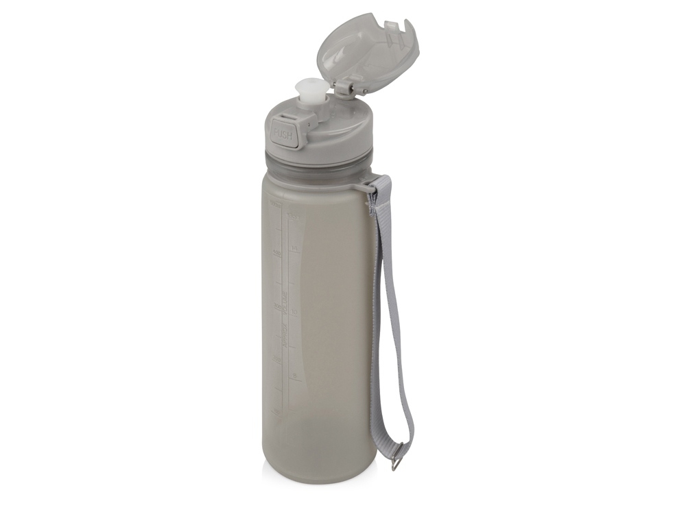 Складная бутылка «Твист», серый, пластик, силикон