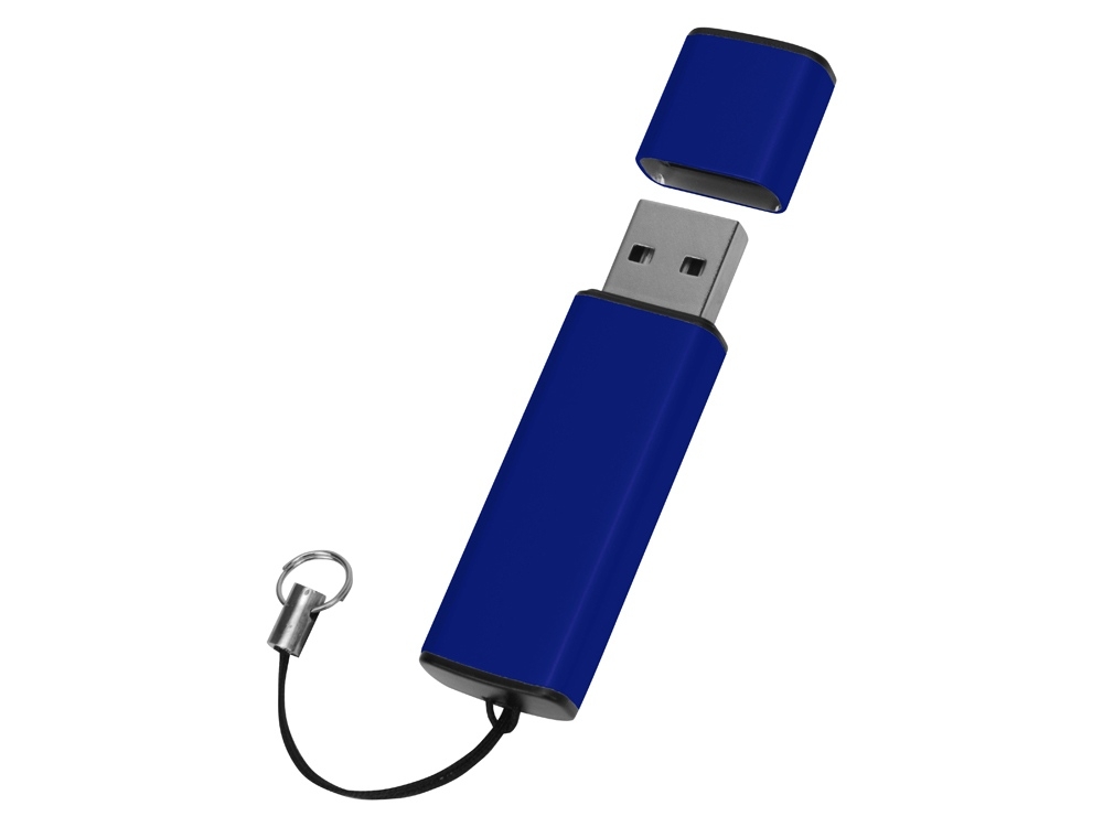 USB-флешка на 16 Гб «Borgir» с колпачком, синий, металл