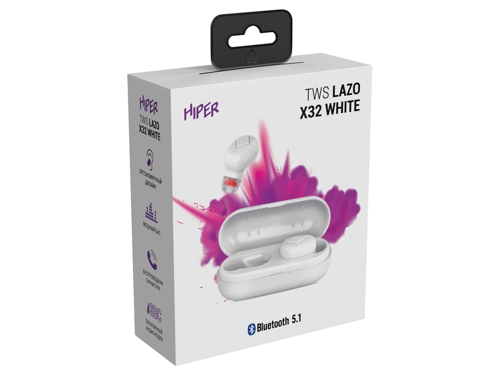 Наушники TWS «Lazo X32», белый, пластик