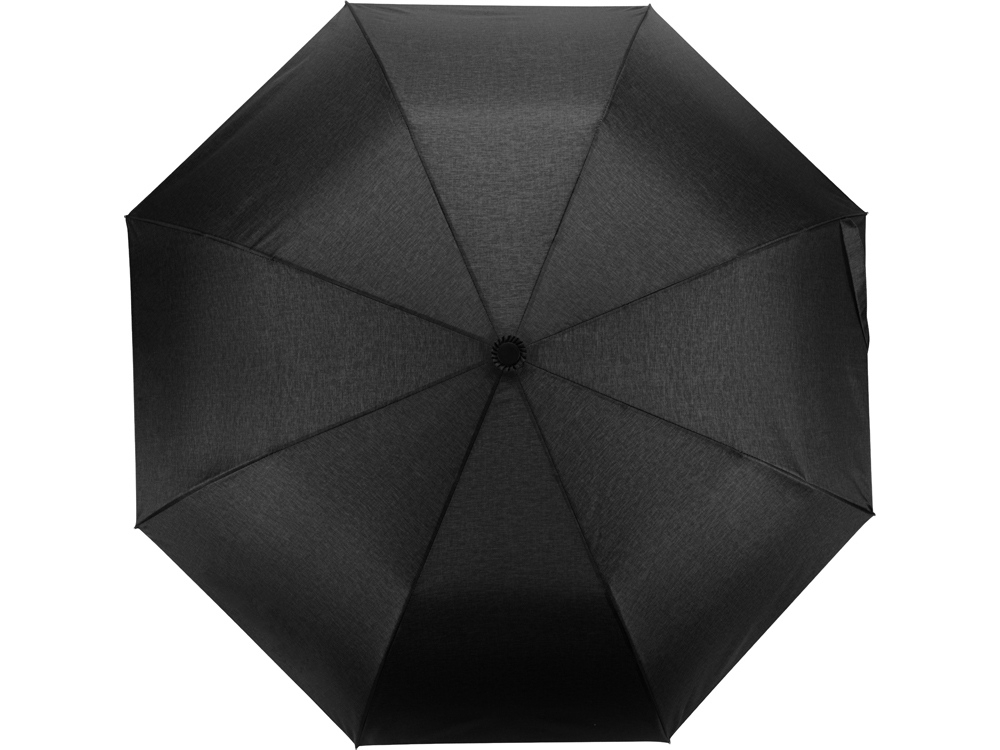 Зонт складной «Flick», черный, полиэстер, soft touch