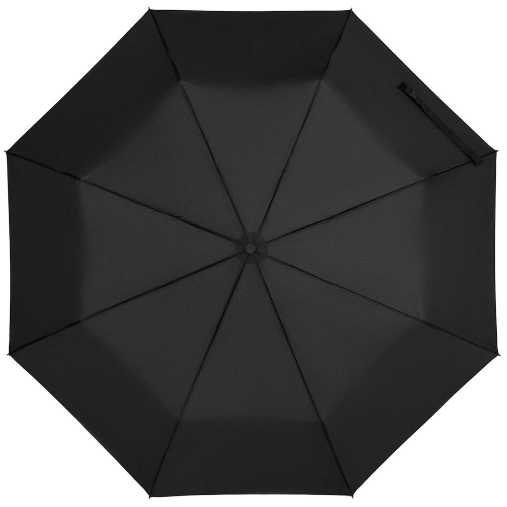 Зонт складной Hit Mini, ver.2, черный, черный, купол - эпонж, стеклопластик; ручка - пластик, 190t; каркас - сталь