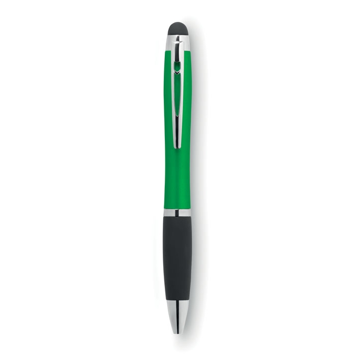 Шариковая ручка с подсветкой, зеленый-зеленый, несколько материалов