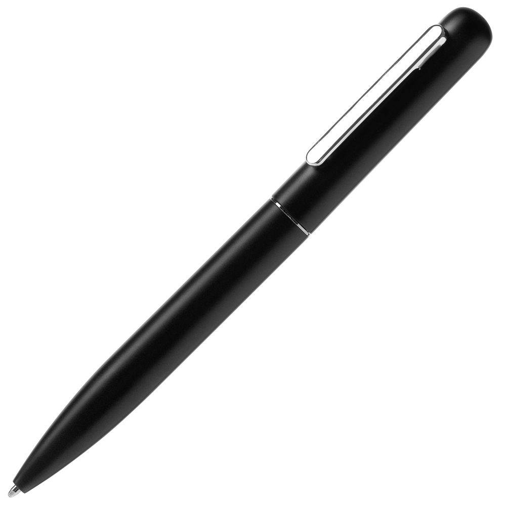Ручка шариковая Scribo, матовая черная, черный