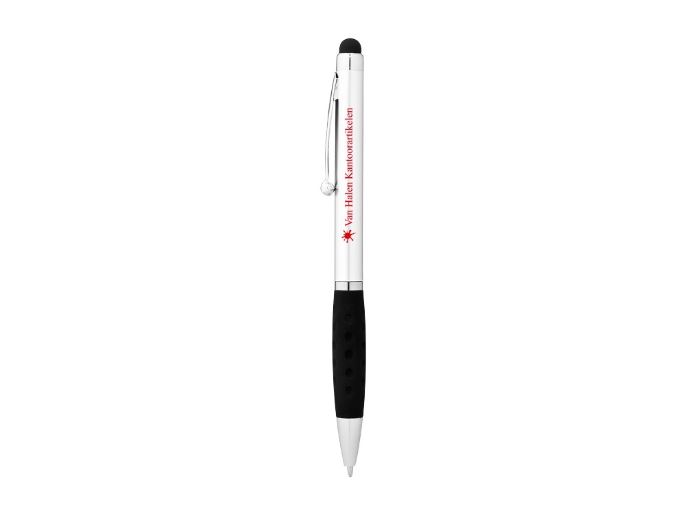 Ручка-стилус шариковая «Ziggy», черный, серебристый, пластик