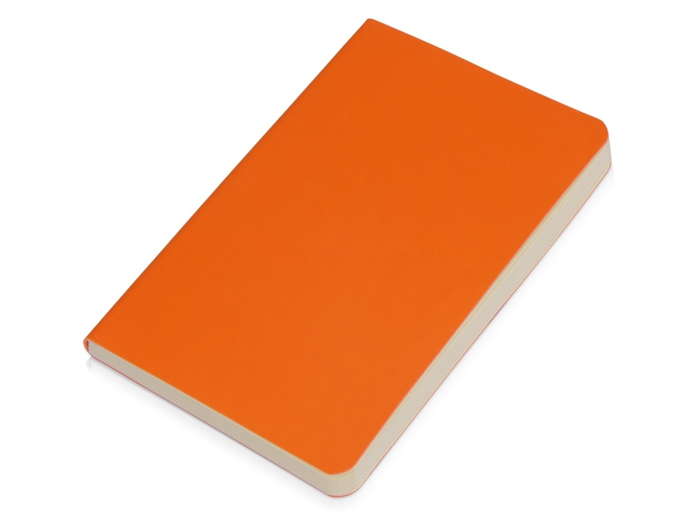 Блокнот А6 «Softy small» soft-touch, оранжевый, пластик, soft touch