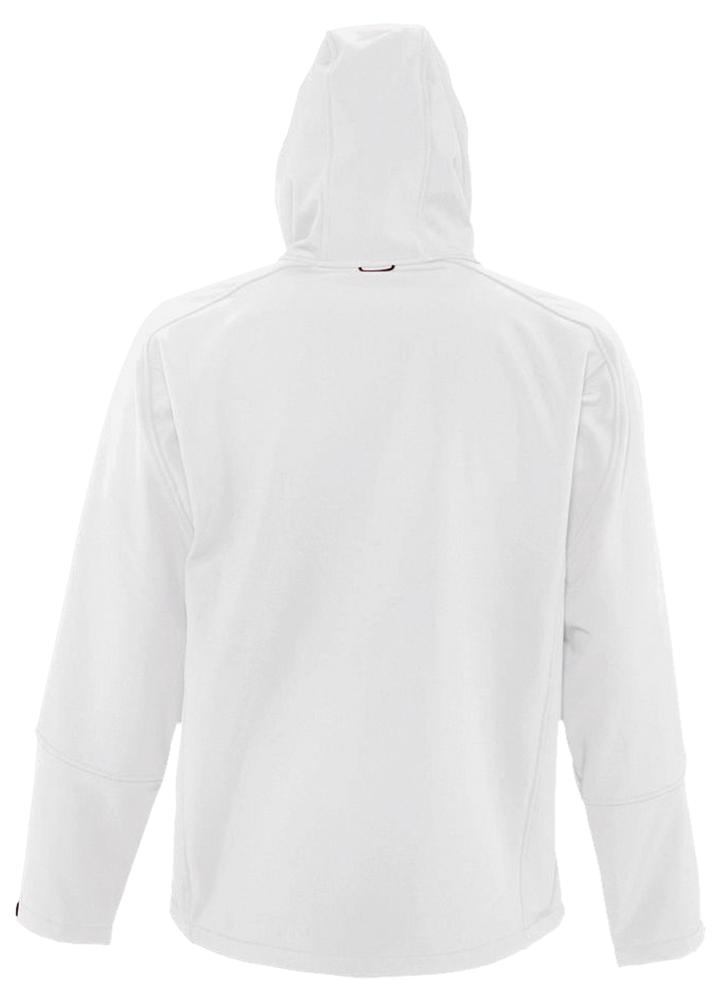 Куртка мужская с капюшоном Replay Men 340, белая, белый, полиэстер 94%; эластан 6%, плотность 340 г/м²; софтшелл
