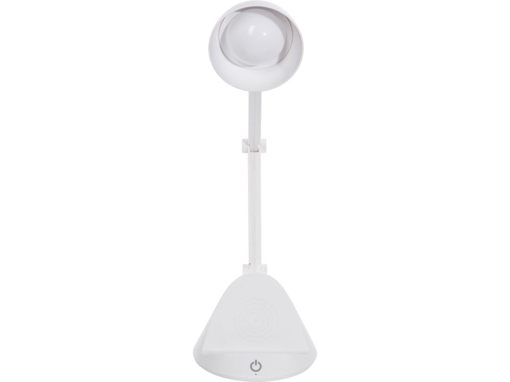 Настольный светильник с функцией беспроводной зарядки «Bendy», белый, пластик