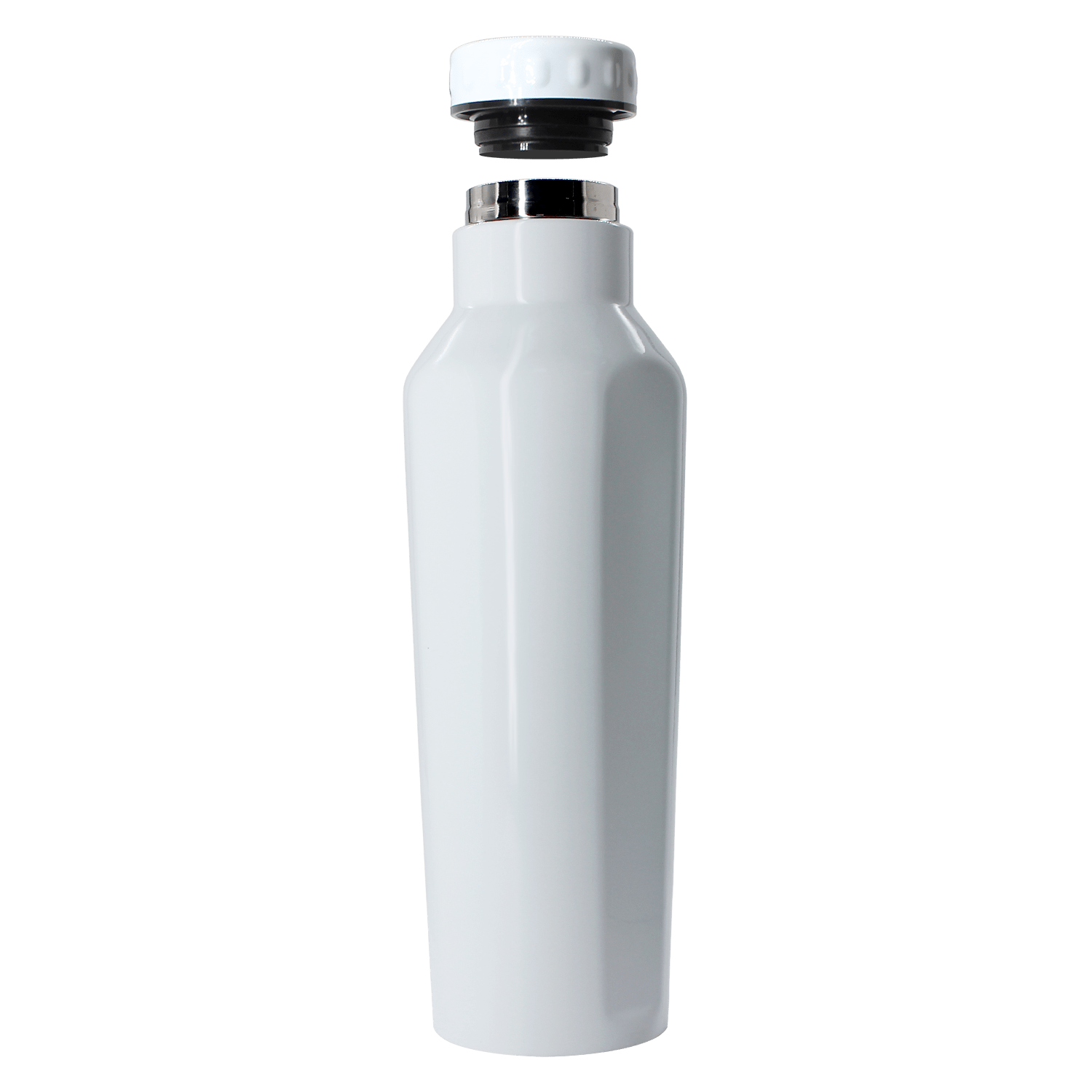 Термобутылка для напитков E-shape (белый), белый, металл