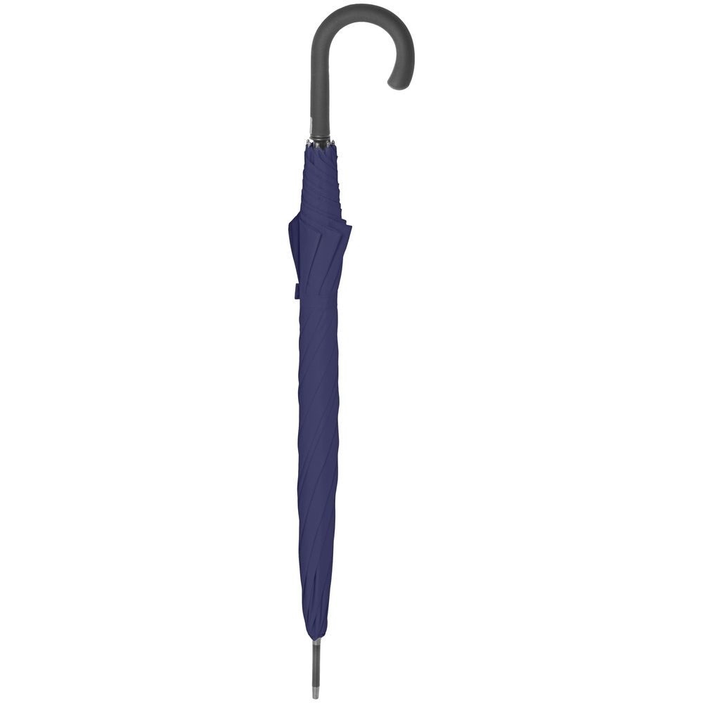 Зонт-трость Fiber Flex, темно-синий, синий, купол - эпонж, стеклопластик; ручка - пластик, 190t; рама - сталь