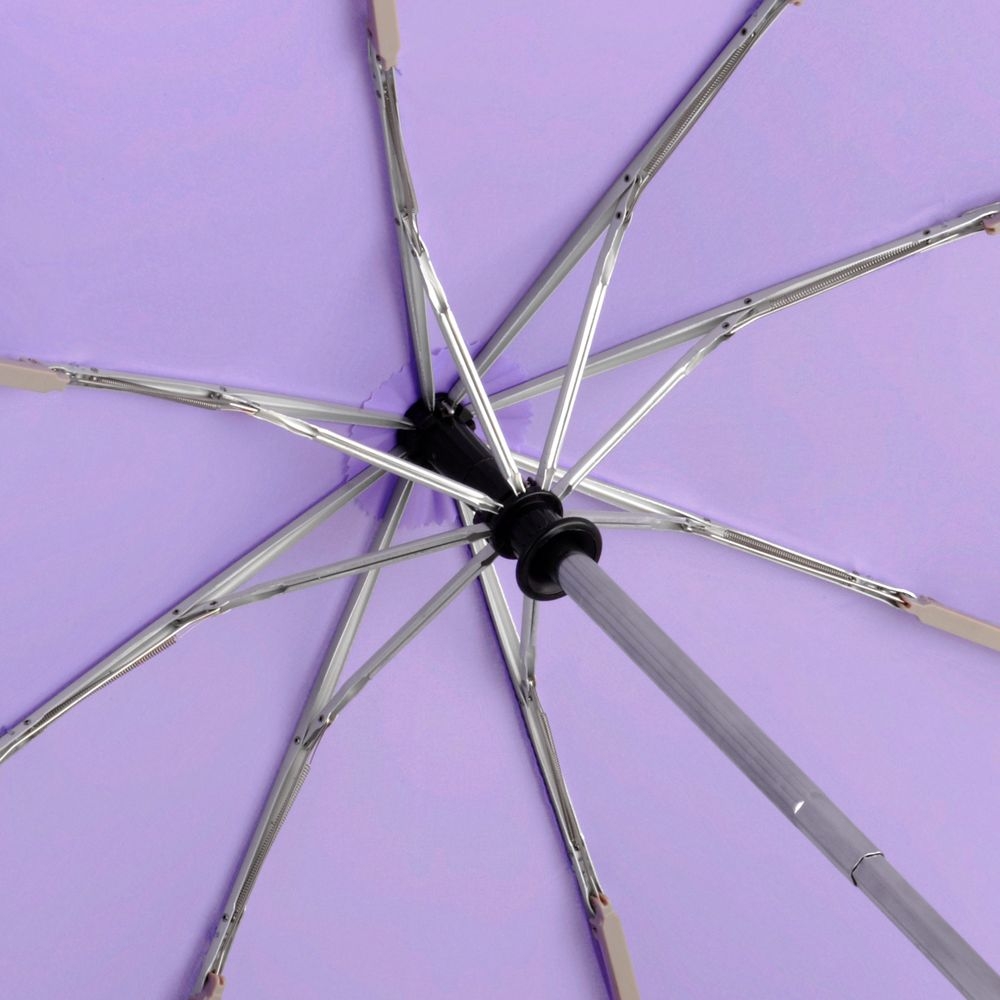 Зонт складной AOC, сиреневый, фиолетовый, 190t; ручка - пластик, купол - эпонж, хромированная сталь, покрытие софт-тач; каркас - металл, стекловолокно