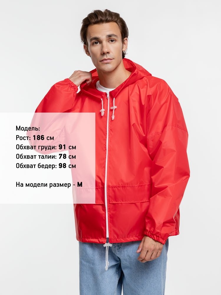 Дождевик Kivach Promo, красный, красный, полиэстер 100%, плотность 60 г/м²; таффета
