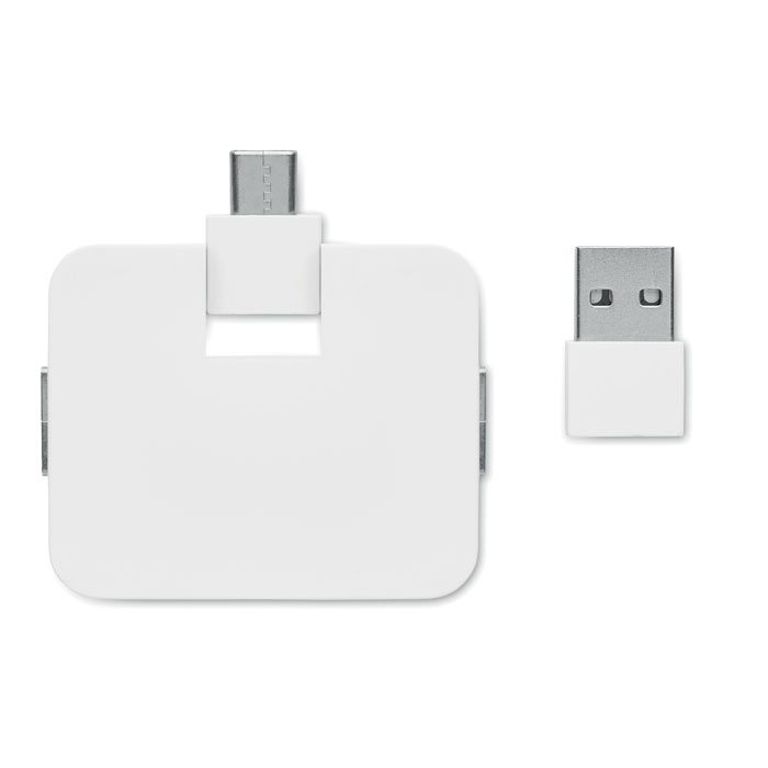 4-портовый USB-хаб, белый