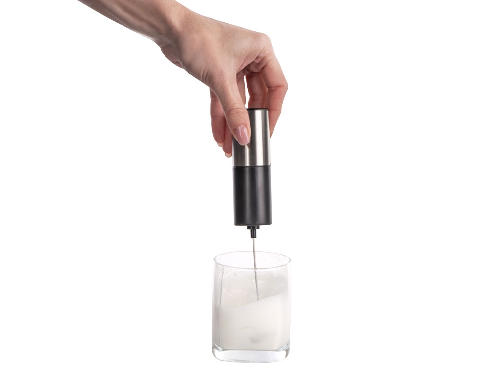 Электрический вспениватель молока «Cappuch», черный, серебристый, пластик, металл