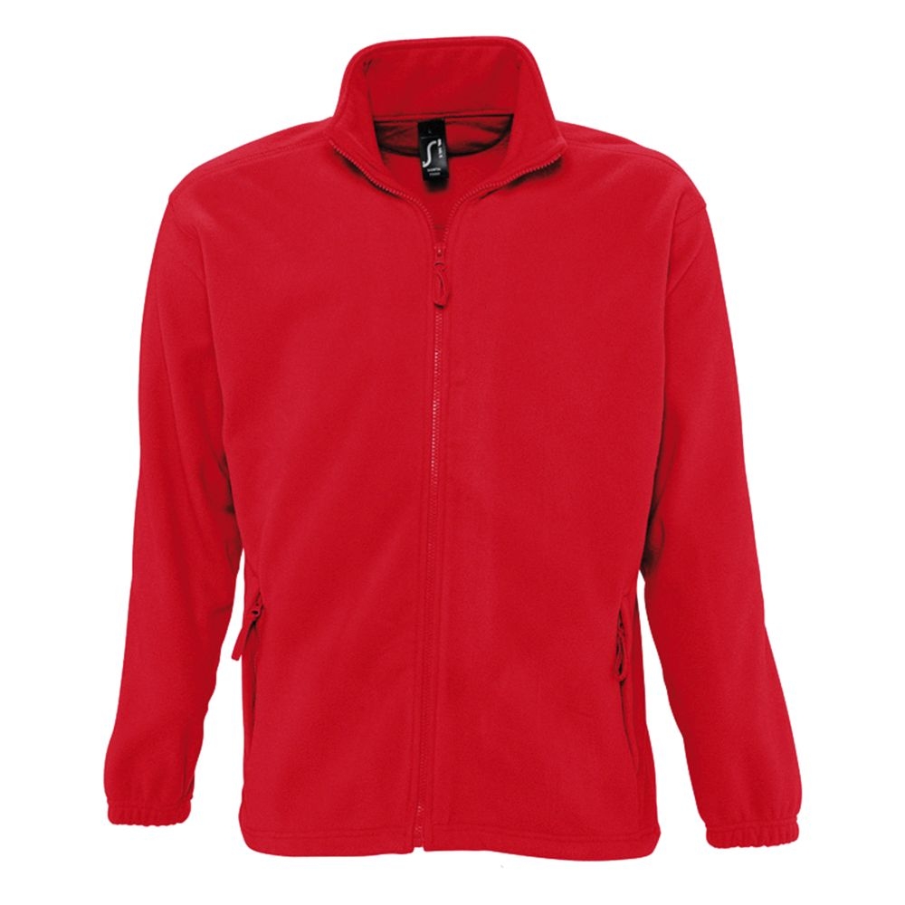 Куртка мужская North 300, красная, красный, полиэстер 100%, плотность 300 г/м²; флис