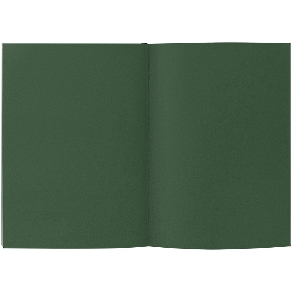 Ежедневник Flat, недатированный, зеленый, зеленый, soft touch