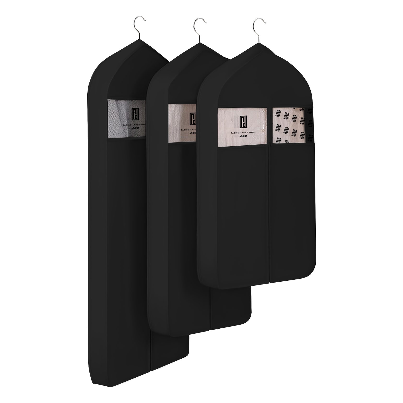 Чехлы для одежды (60х10х108 см), черный, белый, серый, спандбонд (80г.)