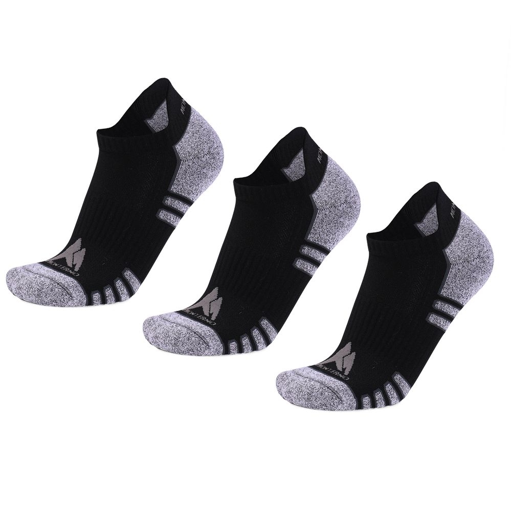 Набор из 3 пар спортивных мужских носков Monterno Sport, черный, черный