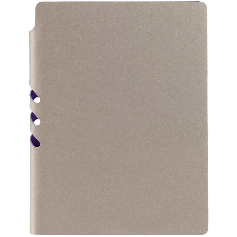 Ежедневник Flexpen, недатированный, серебристо-фиолетовый, фиолетовый, серебристый, кожзам