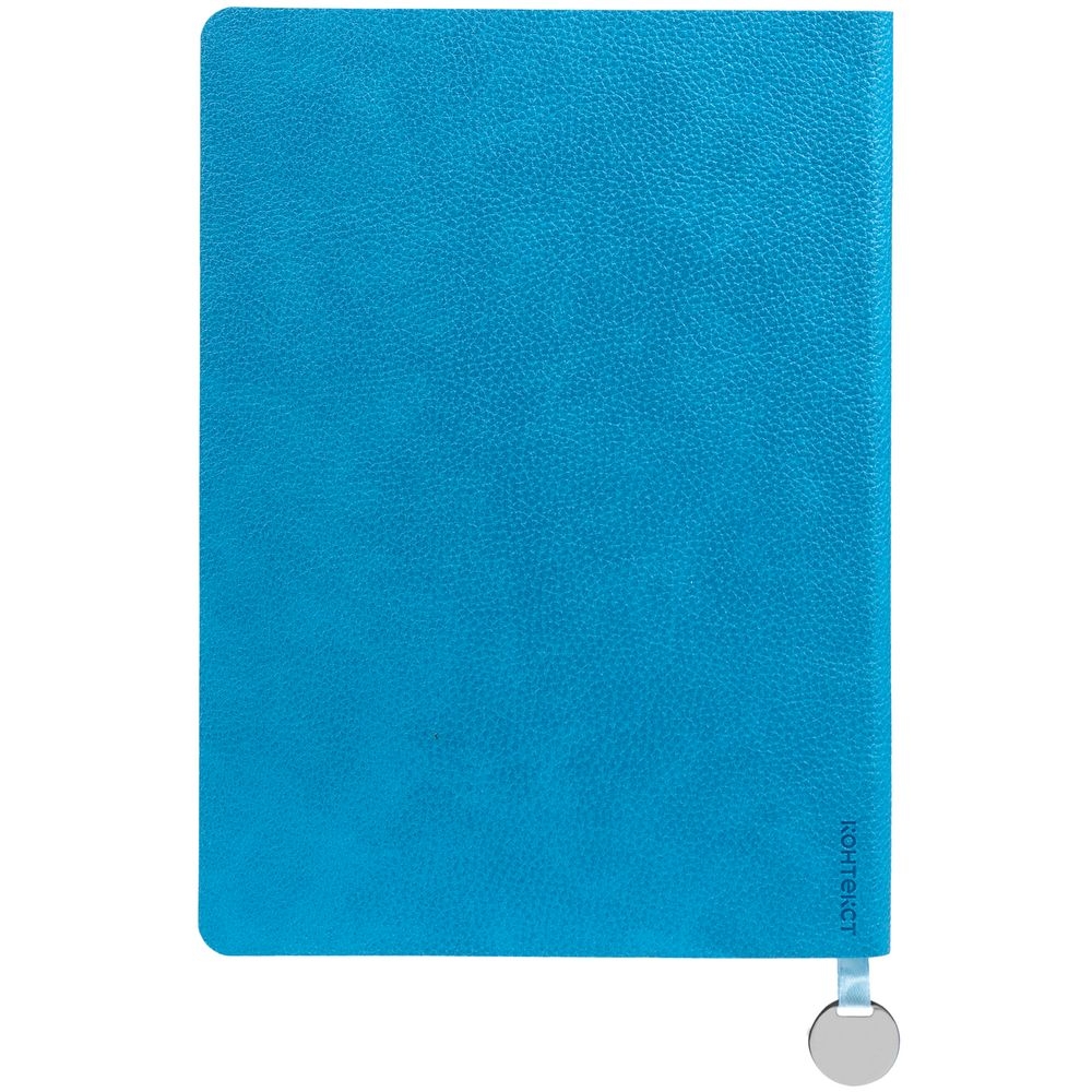 Ежедневник Lafite, недатированный, голубой, голубой, искусственная кожа; шильд - металл