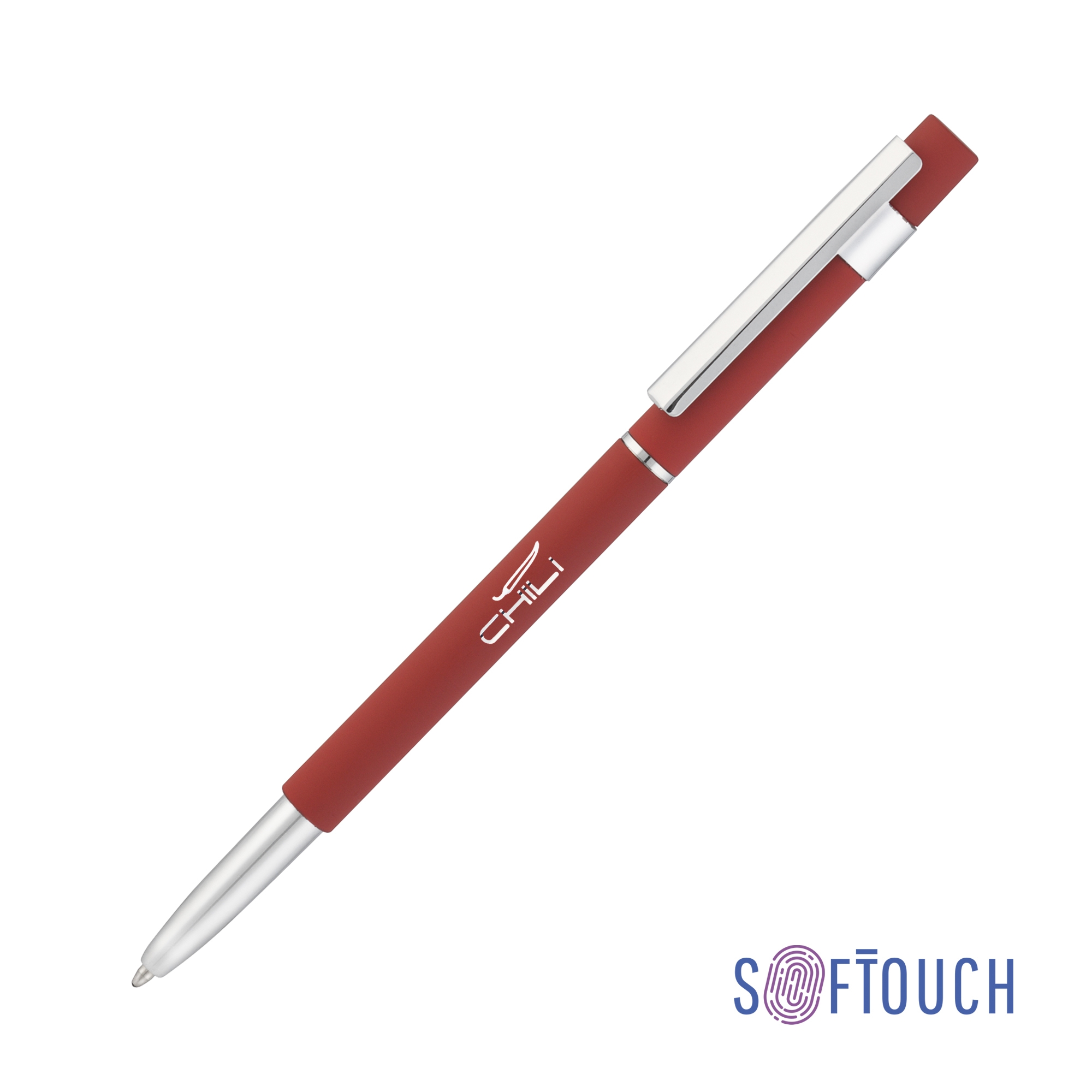 Ручка шариковая "Star", покрытие soft touch, красный, металл в покрытии softtouch