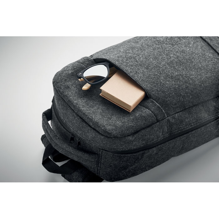 Рюкзак для ноутбука, серый, флис