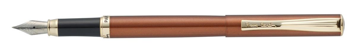 Ручка перьевая Pierre Cardin ECO, цвет - коричневый металлик. Упаковка Е, коричневый, нержавеющая сталь, ювелирная латунь