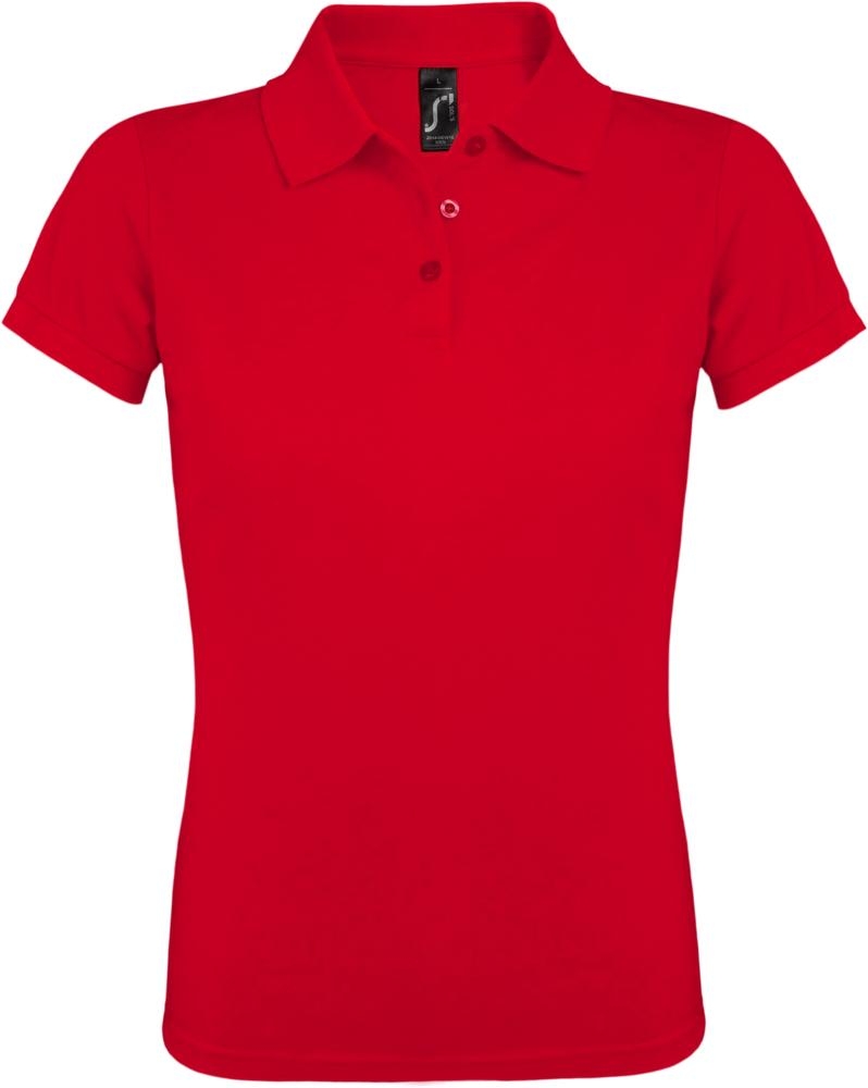 Рубашка поло женская Prime Women 200 красная, красный, полиэстер 65%; хлопок 35%, плотность 200 г/м²; пике
