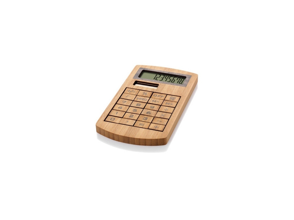 Калькулятор «Eugene», коричневый, бамбук