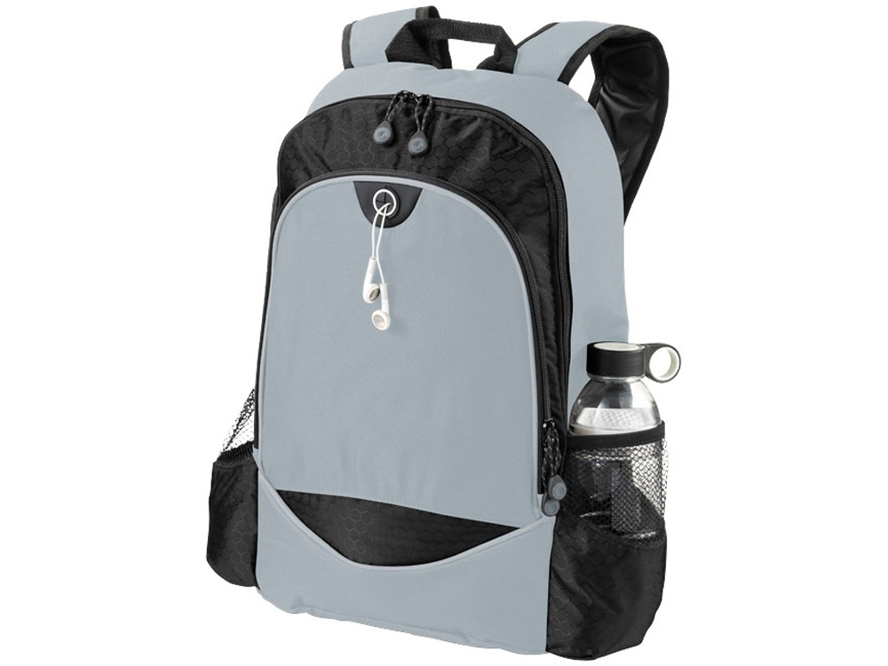 Рюкзак «Benton» для ноутбука 15", черный, серый, полиэстер