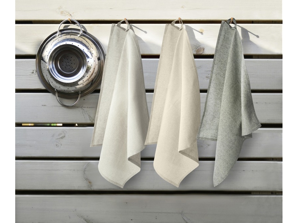 Кухонное полотенце «Pheebs» из переработанного хлопка/полиэстра, серый, полиэстер, хлопок