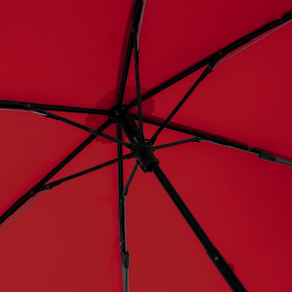 Зонт складной Zero 99, красный, красный, купол - эпонж, 190t; рама - алюминий; спицы - карбон, алюминий; ручка - пластик