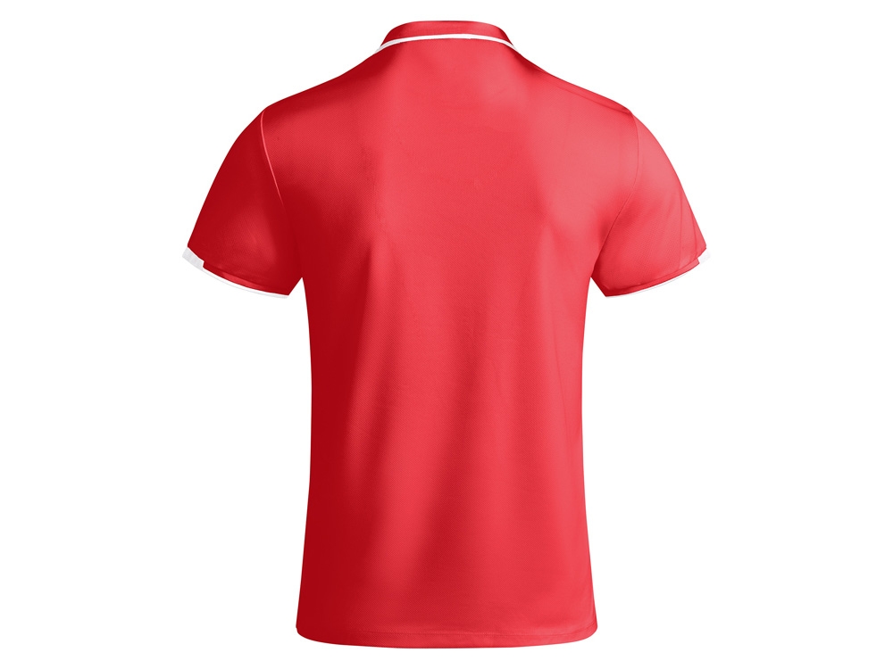 Рубашка-поло «Tamil» мужская, белый, красный, полиэстер