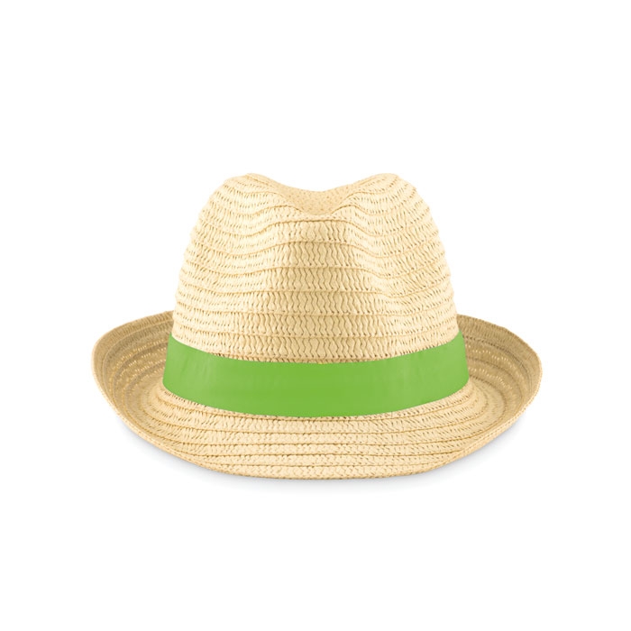 Шляпа, зеленый, straw