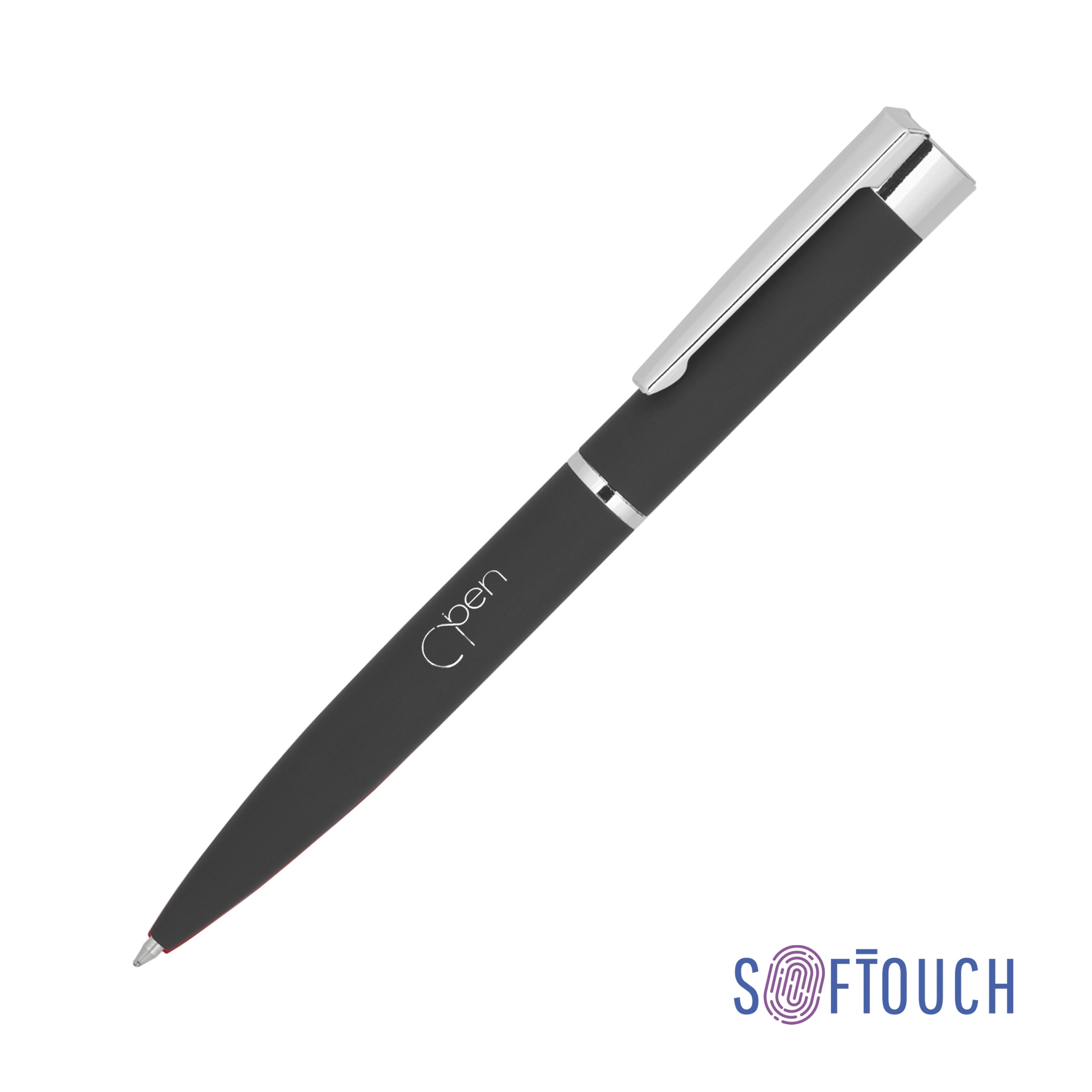 Ручка шариковая "Alice", покрытие soft touch, черный, металл/soft touch