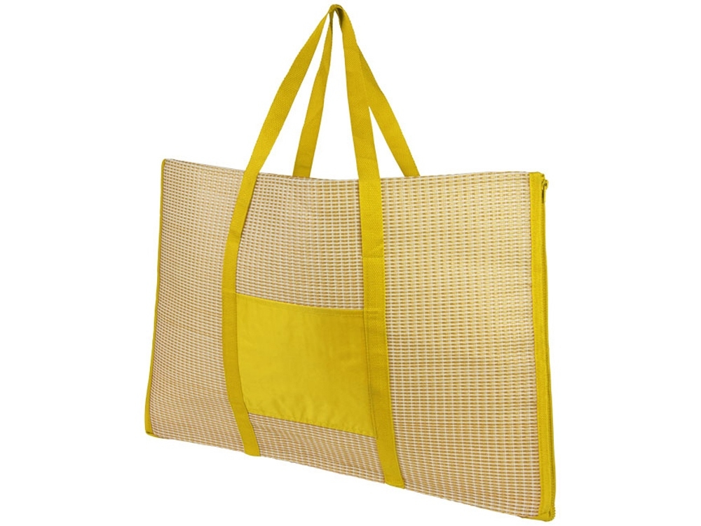 Пляжная складная сумка-коврик «Bonbini», желтый, полипропилен