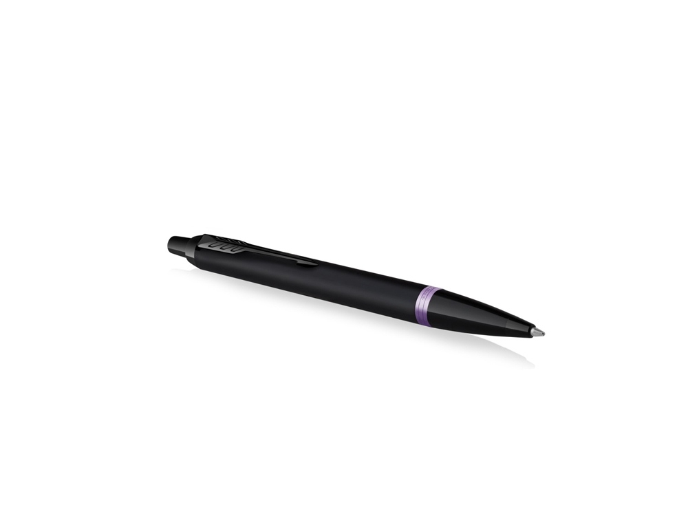 Ручка шариковая Parker «IM Vibrant Rings Flame Amethyst Purple», черный, фиолетовый, металл