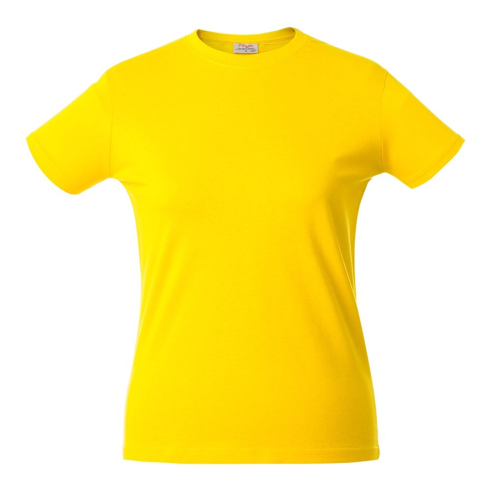 Футболка женская Lady H, желтая, желтый, хлопок
