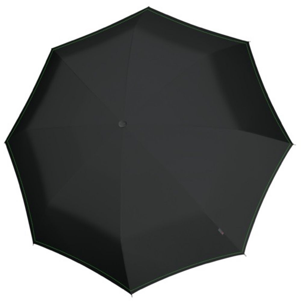 Зонт-трость U.900, черный с неоново-зеленым, черный, зеленый, купол - эпонж, 280t; спицы - карбон