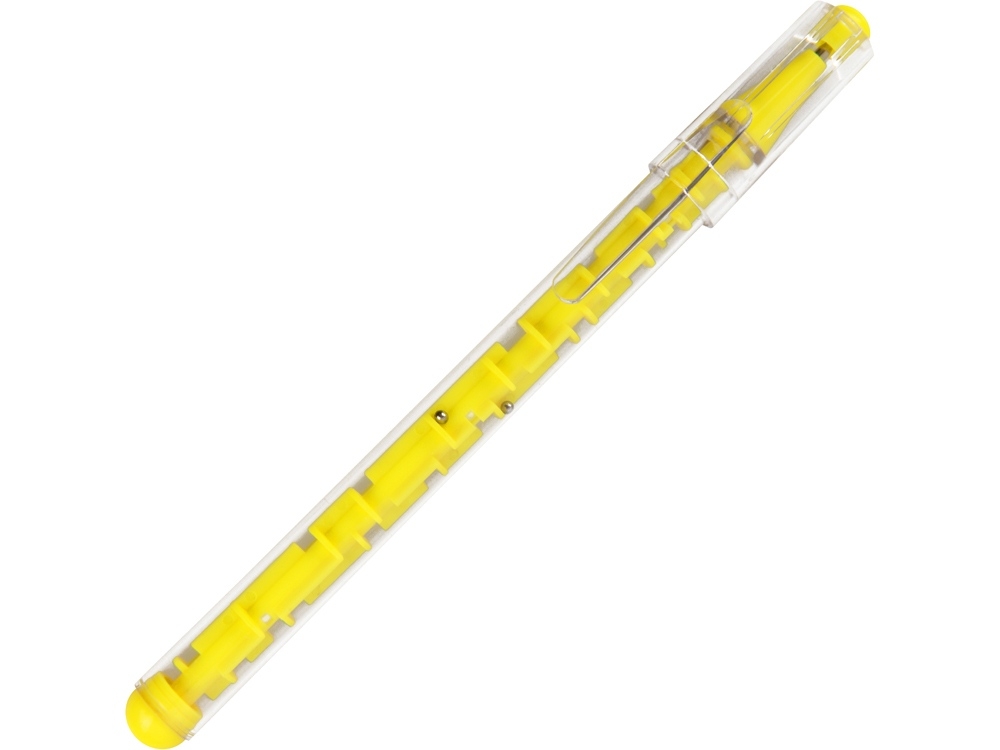 Ручка шариковая «Лабиринт», желтый, пластик
