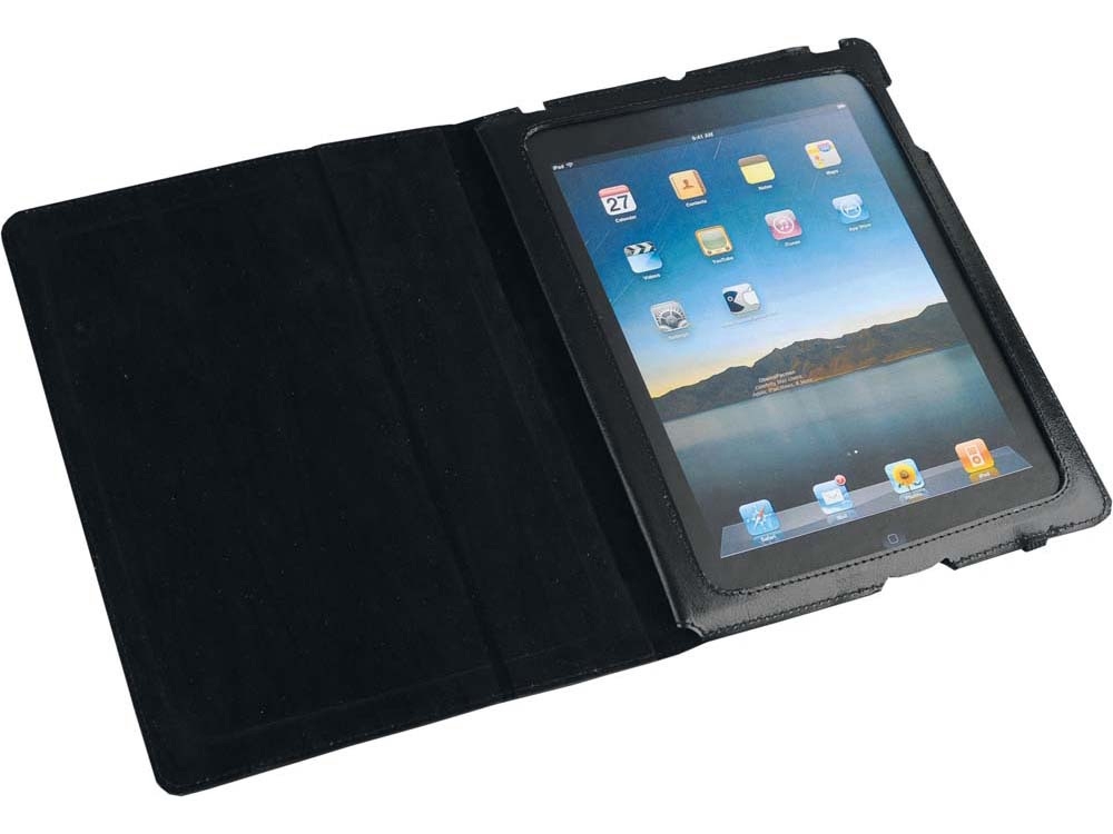 Чехол для iPad, черный, кожа