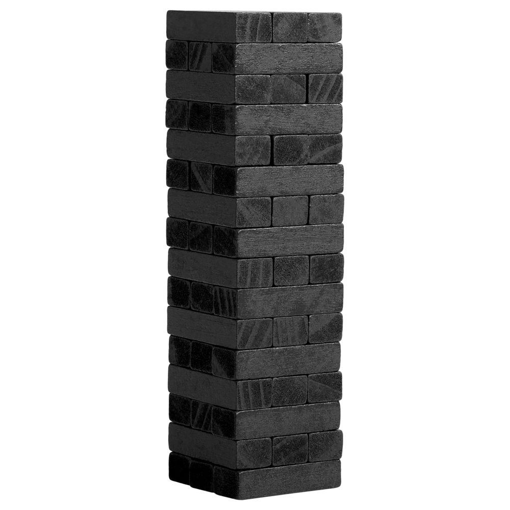 Игра «Деревянная башня мини», черная, черный, дерево