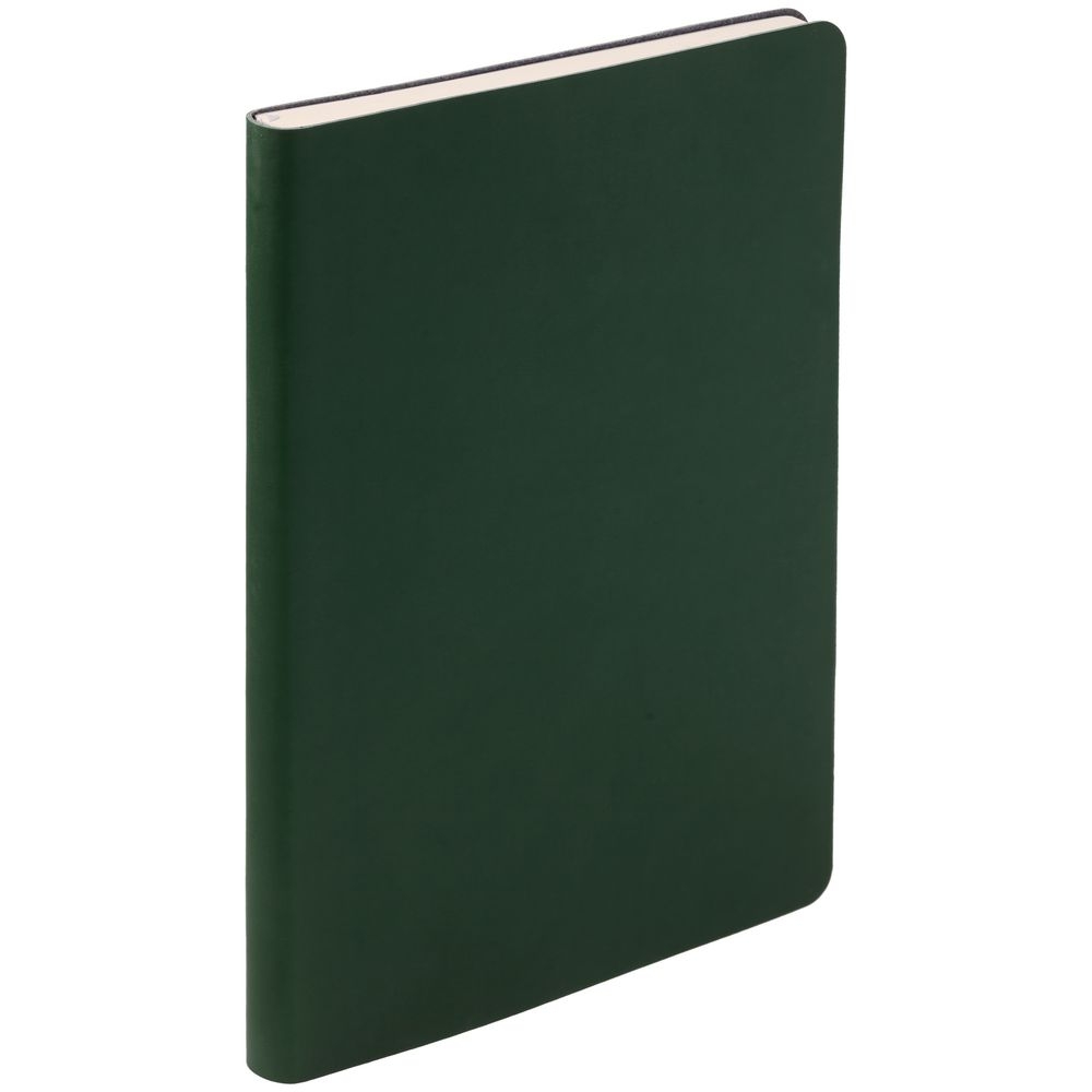 Ежедневник Flex Shall, недатированный, зеленый, зеленый, искусственная кожа; покрытие софт-тач