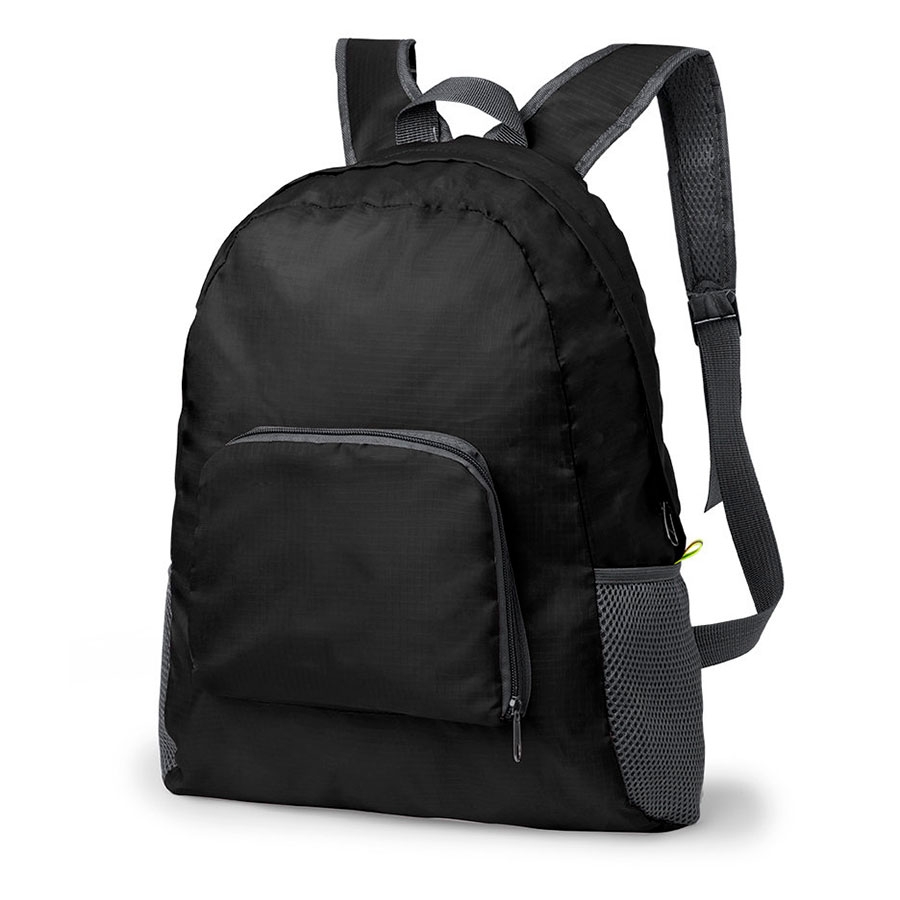 Рюкзак складной MENDY, черный, 43х32х12 см, 100% полиэстер , черный, полиэстер, рипстоп